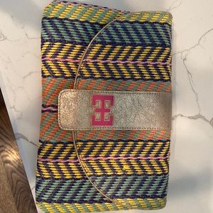 Elaine Turner Raffia Clutch